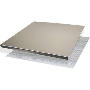 Snijplank roestvrij staal kneden werkblad - verschillende maten - keuken bar restaurant - 40 x 44 cm - Tweelingen model