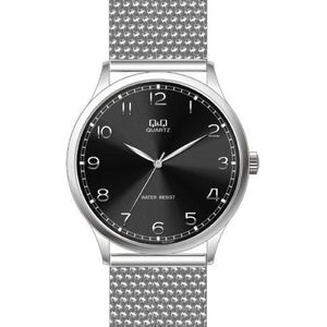 Q&Q by CITIZEN  model GU44j800y zilverkleurig heren horloge met mesh band