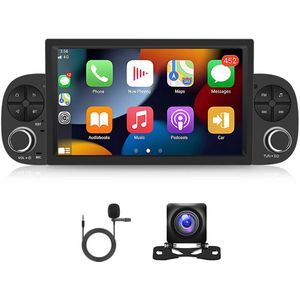 2+32G Android 13 Car Stereo for Fiat Panda 2013-2020 Built-in Wireless CarPlay Android Auto 7in Car Radio with GPS WiFi Bluetooth FM SWC Mirror Link Split Screen + AHD Backup Camera
