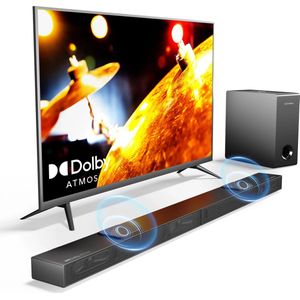 Ultimea - Nova S70 - Soundbar - Soundbar voor TV - Luidsprekers - Luidsprekerkabels - Dolby AtmosSpeaker - 2 Omhoog Gerichte Drivers - - 50Hz-20KHz - 390W - Zwart