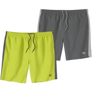 ATLAS FOR MEN - Set van 2 sportieve shorts - Heren - Verkrijgbaar in grote maten - 4XL