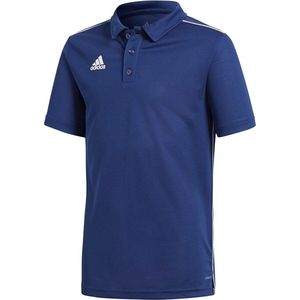 adidas - Core 18 Polo JR - Voetbalshirt Blauw - 116 - Blauw