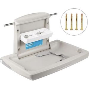J&R Opklapbare Commode - Baby - Commode - Wandmontage - Lichtgrijs - 85x57x47