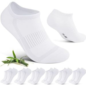 Ademende Sneakersokken voor Dames en Heren, Katoenen en Bamboesokken in Set van 6 Paar
