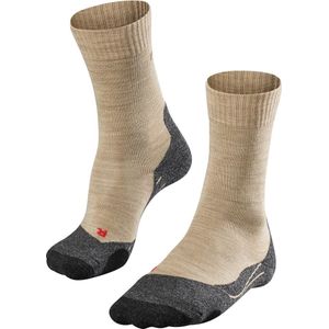 FALKE TK2 Wandelsokken anti blaren, medium padding merinowol sportsokken heren beige - Matt 39-41