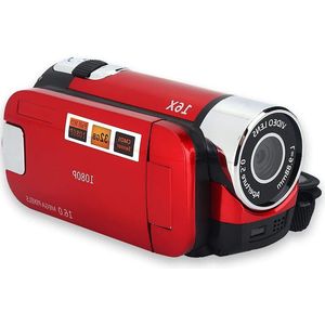 16x HD 32g External Memory Card 270°Rotation Video Camera Camcorder - Red - High Quality Video Recording .