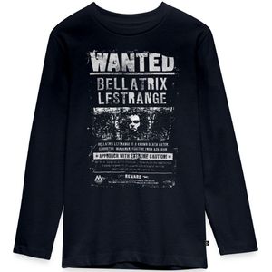 Harry Potter Bellatrix Lestrange Wanted Poster Premium T-Shirt Tiener Met Lange Mouwen