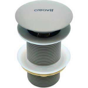 Creavit afvoerplug – Click Waste 5/4 – Met overloop – Koel grijs