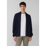 s.Oliver - Gebreid Vest - Navy - Lange Mouw - Normale Pasvorm