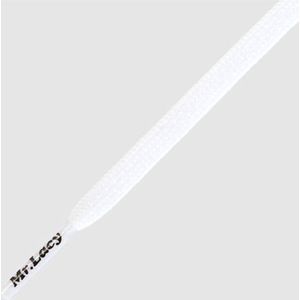 Schoenveters Mr. Lacy Goalies plat wit Voetbalschoenveter Hexagrip 125 cm