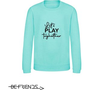 Be Friends Sweater - Let's play together - Heren - Mint groen - Maat XL