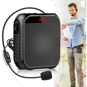 Draadloze Spraakversterker Draagbare Oplosbare Luidspreker met Microfoon 2200 mAh Mini Versterker voor Trainers, Docenten, Gidsen