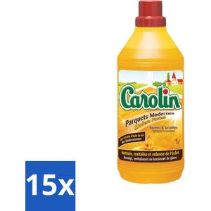 Carolin - Vloerreinigingsmiddel - Parketreiniger Met Lijnolie - 1 L - Bulkverpakking - 15 stuks