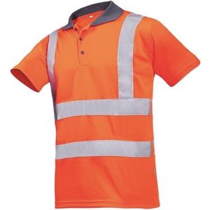 Polo Genga Werkpolo – Fluor Rood – Maat L – 100% Polyester