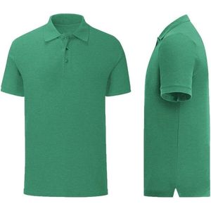 Senvi Getailleerde Polo zacht aanvoelend Kleur groen melee Maat XL