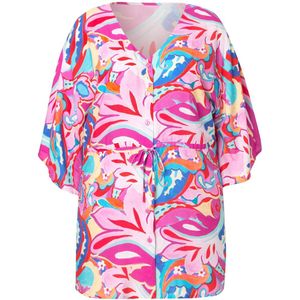 MIAMODA Blouse  lichtblauw / donkerblauw / fuchsia / lichtroze