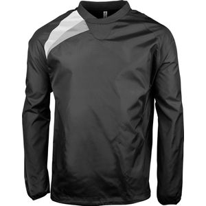 SportSweatshirt Kind 6/8 years (6/8 ans) Proact Ronde hals Lange mouw Black / White / Storm Grey 100% Polyamide