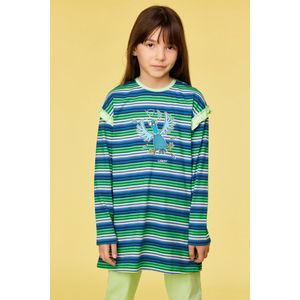 Woody Meisjes-Dames pyjama multicolor streep - maat 176/16J