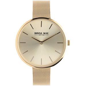 Lucardi Dames Donna Mae horloge mesh band goudkleurig - Horloge - Staal - Goudkleurig - 38 mm