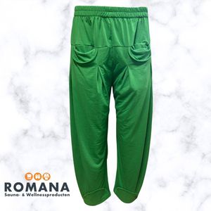 Romana Products - Aufguss Kleding - Sauna Broek - Appel Groen - Maat 99cm - Loungebroek - Pofbroek - Comfort