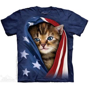 KIDS T-shirt Patriotic Kitten XL