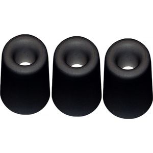 3x Deurbuffer / Deurstopper Zwart Rubber 75 X 35 Mm - Deurstop