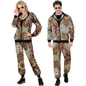Kleurrijk Jaren 80 Trainingspak - Dierenpatroon Outfit voor Carnaval en Feestjes