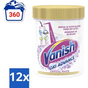 Vanish Oxi Advance - Kristalwit - Vlekkenverwijderaar Poeder - Witte Was - 840 Gram - Voordeelverpakking - 12 stuks