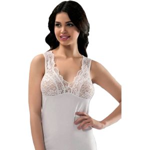 Marco Rossi - Random kant - Dameshemd kant - Onderhemd - Singlet - Katoen - Dames - Wit - Maat S - Model 1