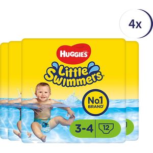 Huggies Little Swimmers - zwemluiers - maat 3/4 - (7 tot 15 kg) - voordeelverpakking - 144 stuks (12x12)