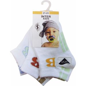 Baby sokjes jongens fantasie - maat 21/23 - 12 paar - 90% KATOEN - Naadloos