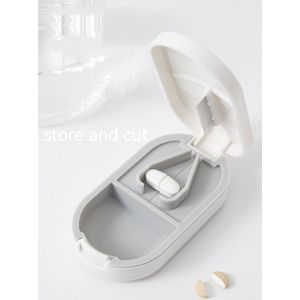 TPT - Pillensnijder - Draagbare Tas - Voor Grote en Kleine Tabletten - Met Tablet-opbergvak