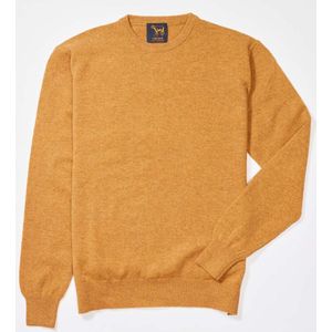 Osborne Knitwear Trui met ronde hals - Sweater heren in Lamswol - Pullover Heren - Gazelle - 3XL