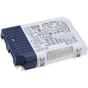 Mean Well AC-DC MULTI-STAGE DIMMABLE met DALI LED DRIVER - CONSTANTE STROOM - 40 W - selecteerbare uitgangsstroom met PFC