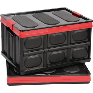 Opvouwbare Plasti Opbergdozen 30L - Stapelbare Vouwen Krat voor Kleding - Kratten voor Boeken en Speelgoed Inklapbare box