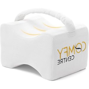 Kniekussen met band - Beenkussen Orthopedisch - Ergonomisch Kniekussen - Zijslaap Kussen - Zwangerschapskussen - Kussen Tussen Benen - Traagschuim - Verlicht rug- en kniepijn