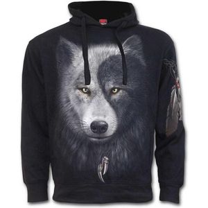 Spiral Wolf Chi Heren Trui met capuchon - zwart - XXL