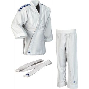 Judopak Adidas voor kinderen | meegroeipak J250 | Wit (Maat: 100 - 110)