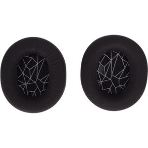 EGoods - Zwarte Oorkussens Met Witte Zeefdruk voor Gaming Headset. Compatibel met verschillende modellen. Ergonomisch ontwerp.