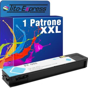 PlatinumSerie 1x inkt cartridge alternatief voor HP 980XL 980 XL Cyan
