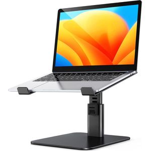 Hoogte verstelbare ergonomische geventileerde laptopstandaard voor MacBook Air Pro Lenovo Dell - zwart