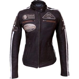 Urban Leather Fifty Eight Leren Motorjas Dames - Donker Bruin - Maat 4XL