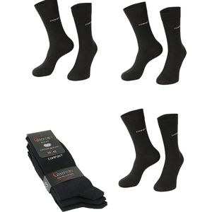 Naft Comfort sokken | zonder knellende boord | zwart | maat 43-46 | 6 paar