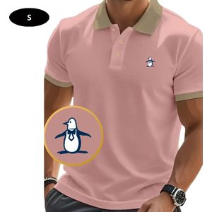 Bovista Golf Shirt Heren - T-shirt - Golfkleding - Golfen - Golf Accessoires - Polo Shirt - Roze - Maat S
