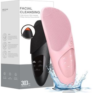 Waterdichte gezichtsreinigingsborstel met ultrasone technologie voor dieptereiniging en anti-aging