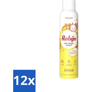 Robijn - Zwitsal - Dry Wash Spray - Voordeelverpakking - 200 ml - Voordeelverpakking - 12 stuks