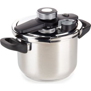 Rosmarino Pour & Cook Snelkookpan - Snelkookpan 6 liter - Pressure Cooker - Snelkookpan inductie - Snelkookpannen - Geschikt voor alle warmtebronnen - RVS
