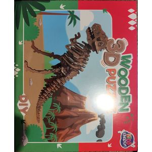 3D Houten puzzel - DIY - 3D wooden puzzle - Dinosaurus - Speelset