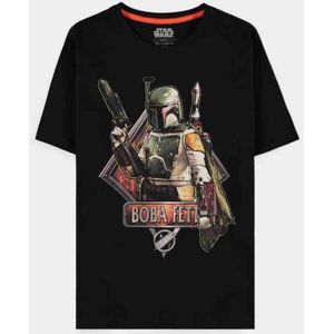 Disney The Mandalorian Heren Tshirt -S- Boba Fett - Bounty Hunter Zwart