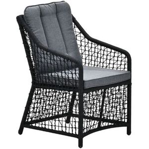 Garden Impressions Vasto dining fauteuil - rope black - mystic grey